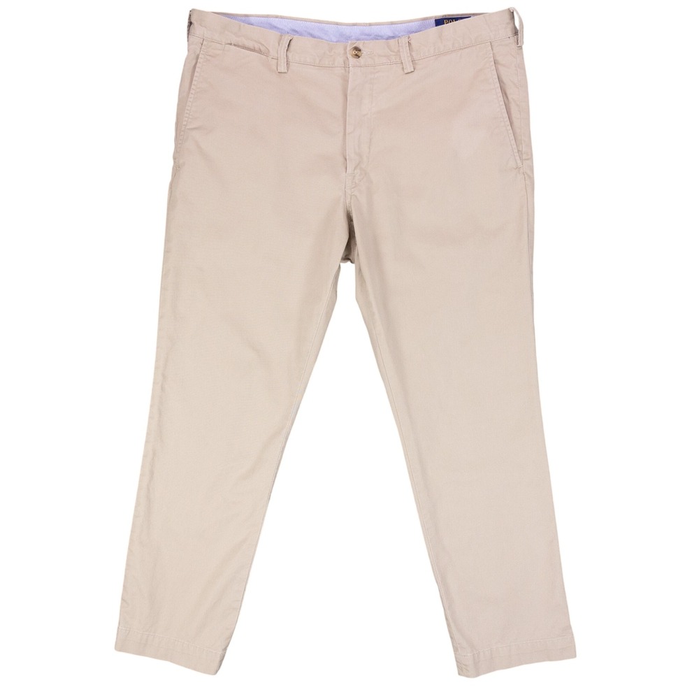 Polo Ralph Lauren Chino Pants Stretch Slim Fit Mens 36x30 Tan Khaki Cotton Twill